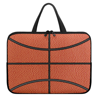 Basketball Ball Print Laptop Sleeve With Handle