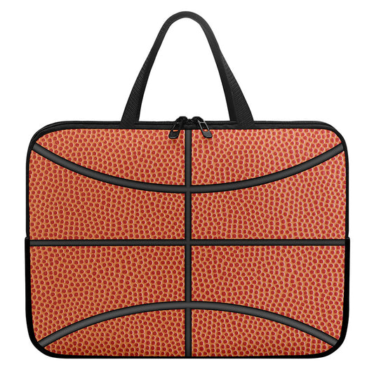 Basketball Ball Print Laptop Sleeve With Handle