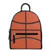 Basketball Ball Print Leather Backpack