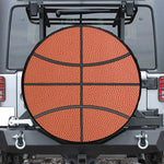 Basketball Ball Print Leather Spare Tire Cover
