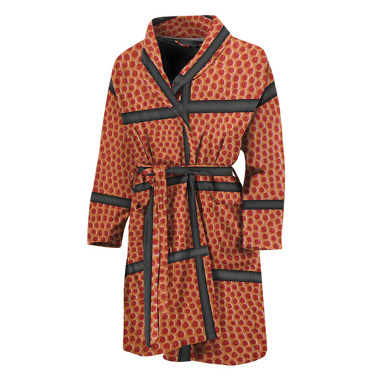 Basketball Ball Print Men's Bathrobe