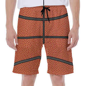 Basketball Ball Print Men's Beach Shorts