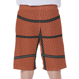 Basketball Ball Print Men's Beach Shorts