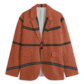 Basketball Ball Print Men's Blazer