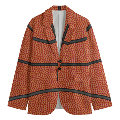 Basketball Ball Print Men's Blazer