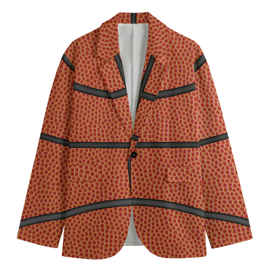 Basketball Ball Print Men's Blazer