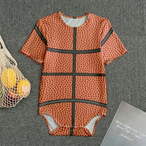 Basketball Ball Print Men's Bodysuit