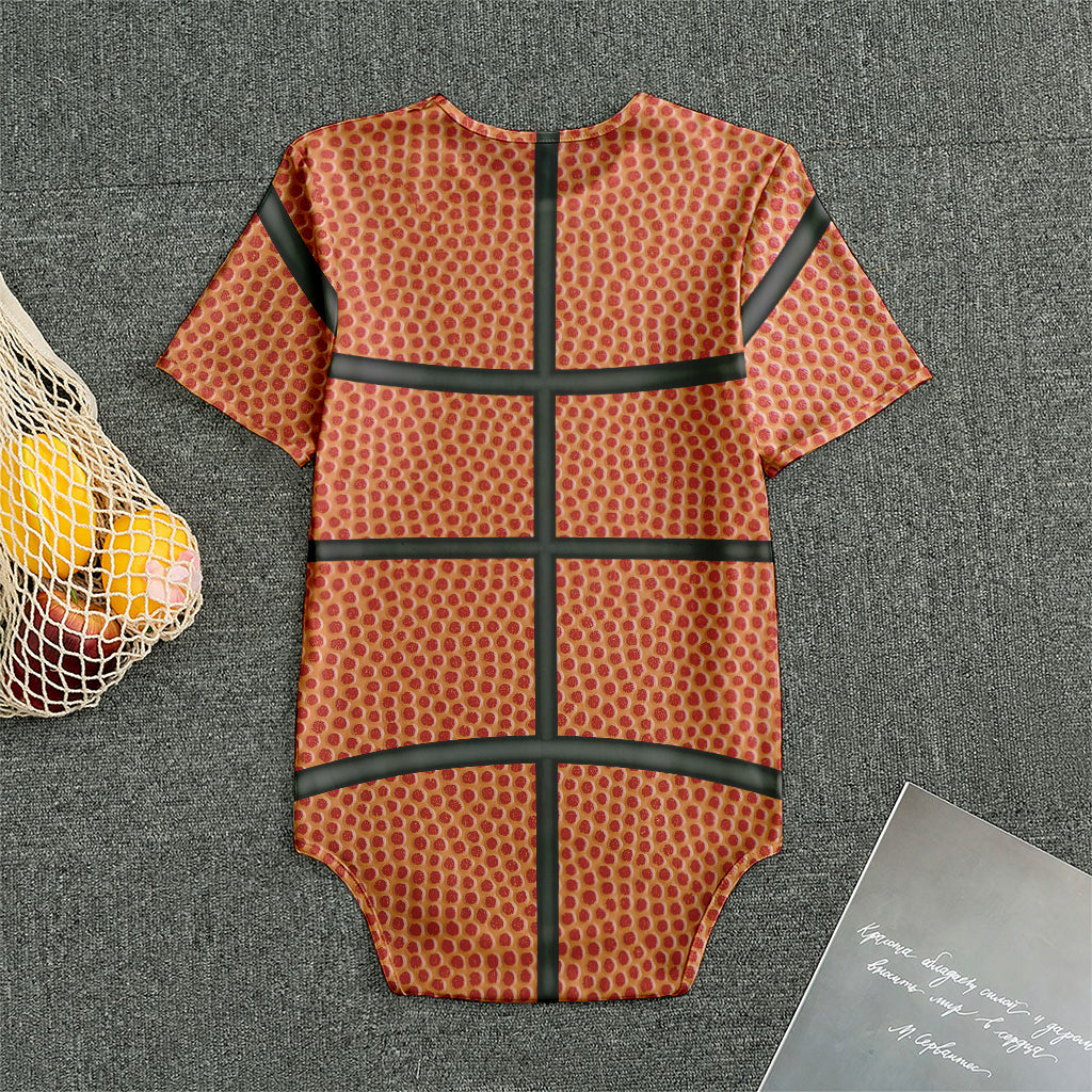 Basketball Ball Print Men's Bodysuit