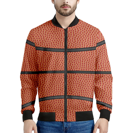 Basketball Ball Print Men's Bomber Jacket