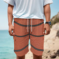 Basketball Ball Print Men's Cargo Shorts