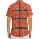 Basketball Ball Print Men's Deep V-Neck Shirt
