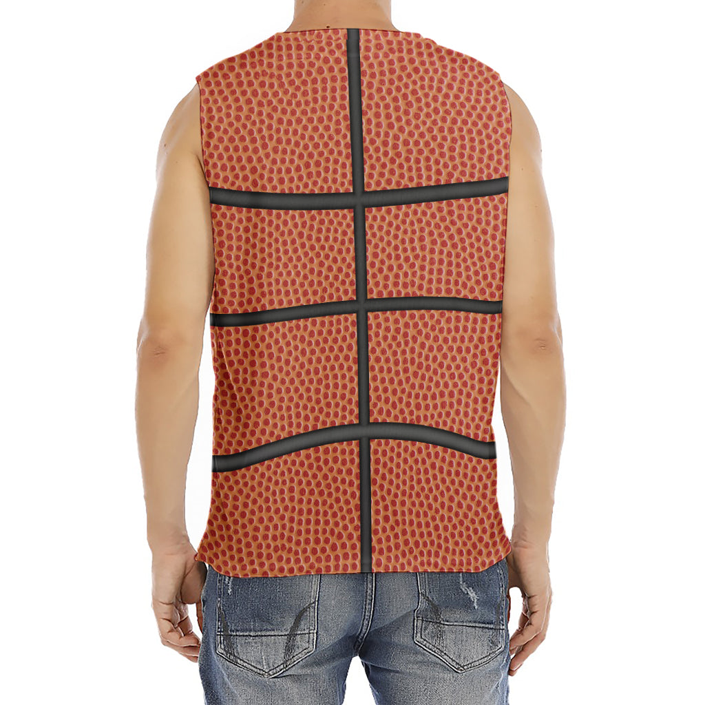 Basketball Ball Print Men's Fitness Tank Top