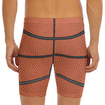 Basketball Ball Print Men's Long Boxer Briefs