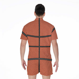 Basketball Ball Print Men's Rompers