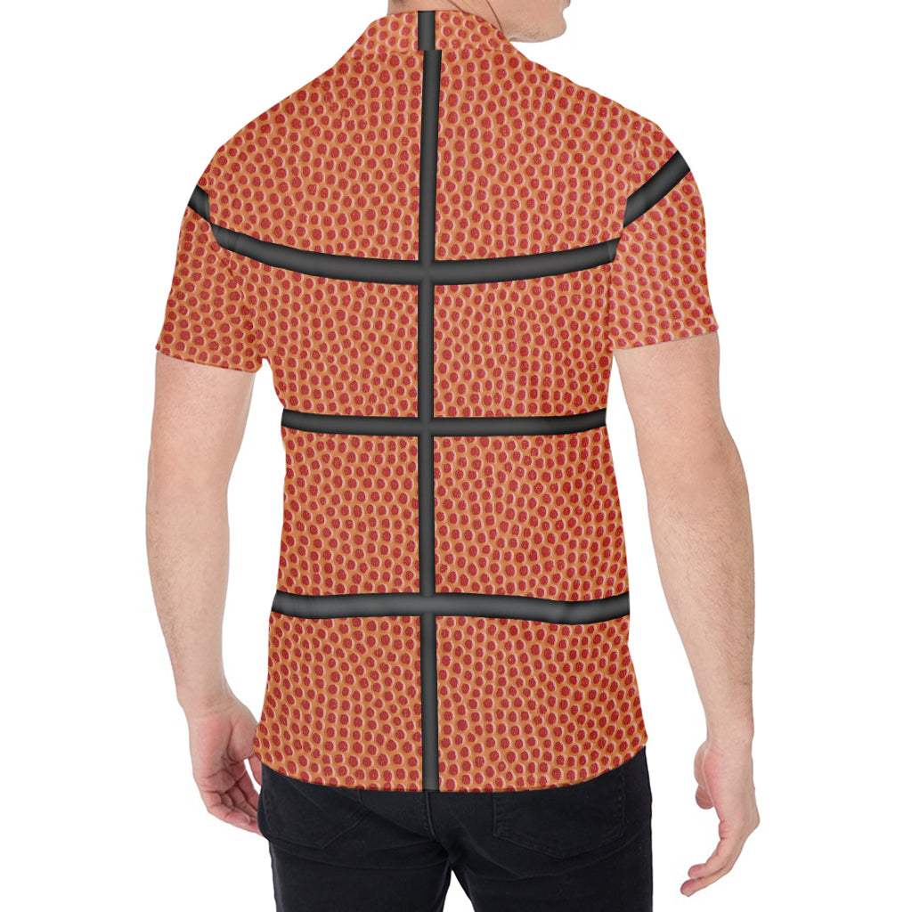 Basketball Ball Print Men's Shirt