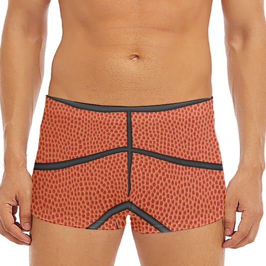 Basketball Ball Print Men's Short Boxer Briefs