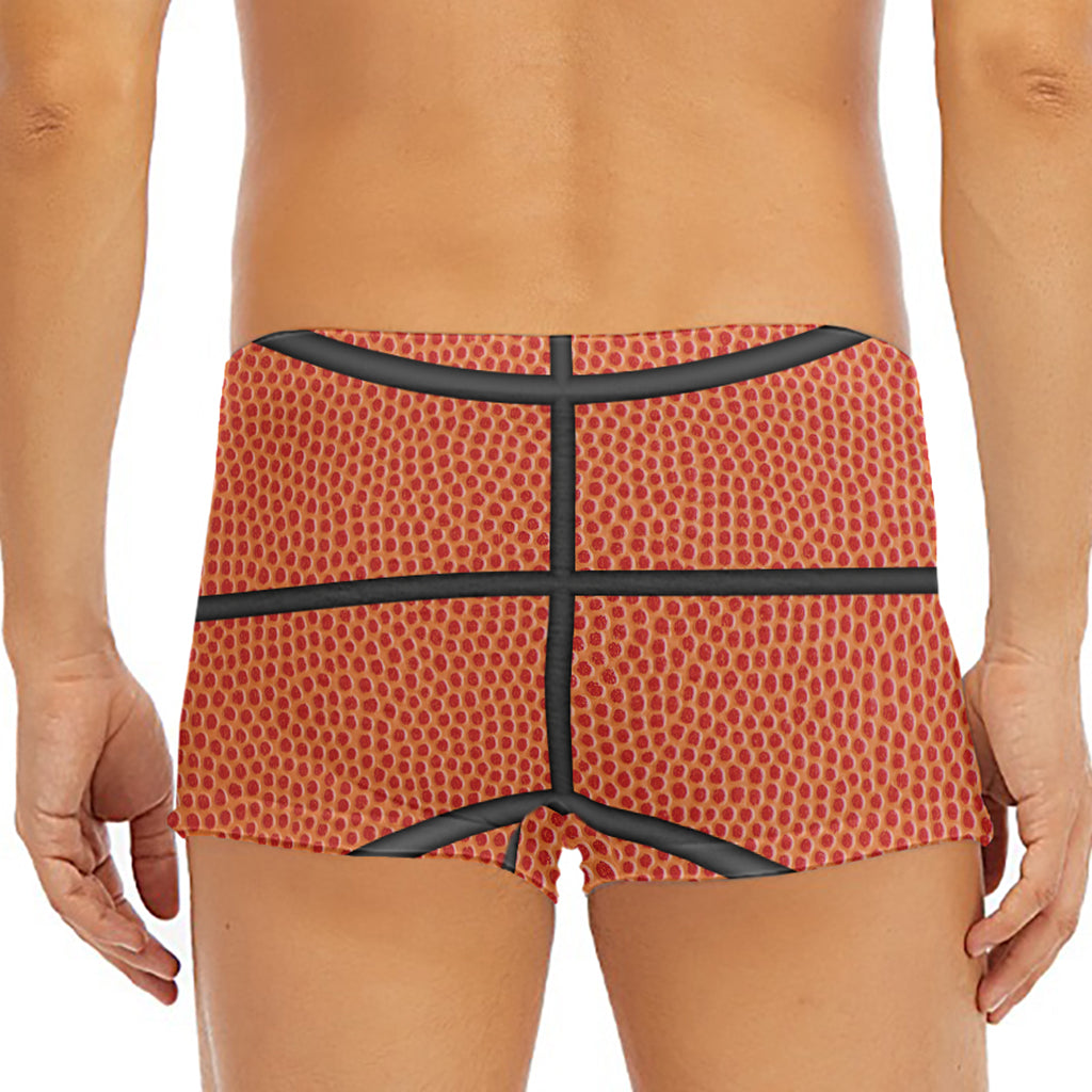 Basketball Ball Print Men's Short Boxer Briefs