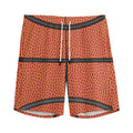 Basketball Ball Print Men's Athletic Shorts