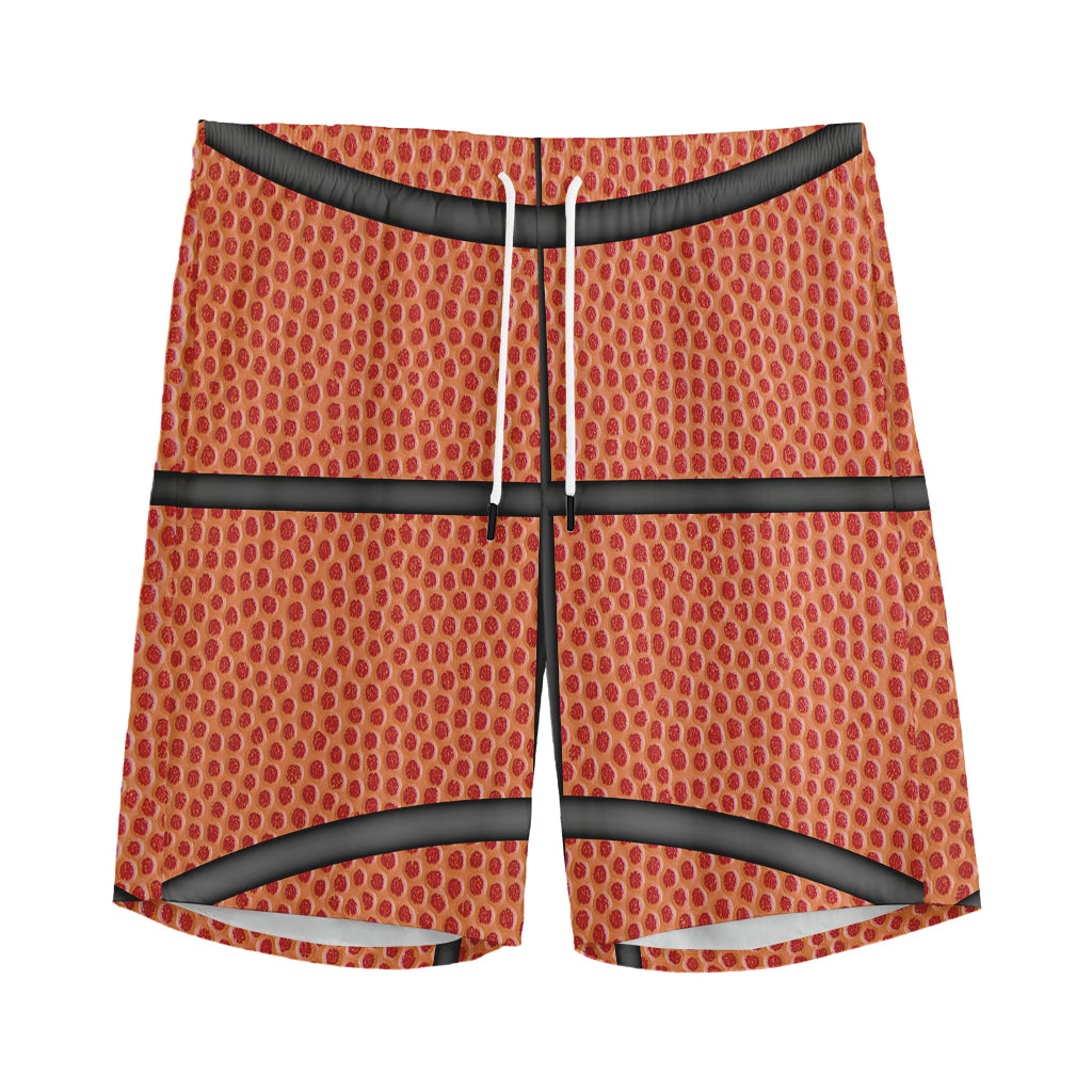 Basketball Ball Print Men's Sports Shorts