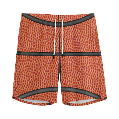 Basketball Ball Print Men's Sports Shorts