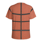 Basketball Ball Print Men's Sports T-Shirt