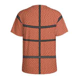 Basketball Ball Print Men's Sports T-Shirt