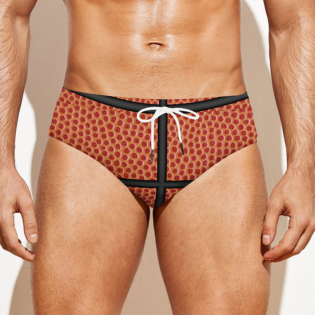 Basketball Ball Print Men's Swim Briefs