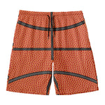 Basketball Ball Print Men's Swim Trunks