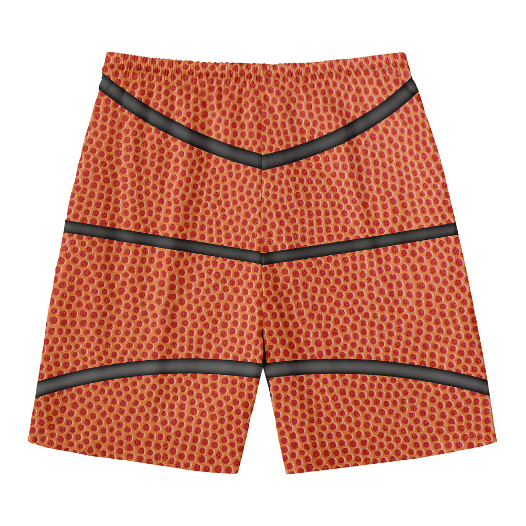 Basketball Ball Print Men's Swim Trunks