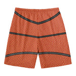 Basketball Ball Print Men's Swim Trunks