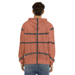 Basketball Ball Print Men's Velvet Pullover Hoodie