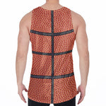 Basketball Ball Print Men's Velvet Tank Top