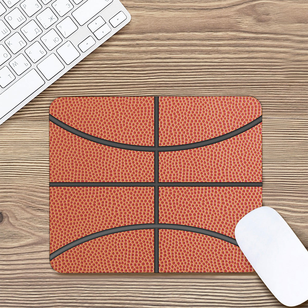 Basketball Ball Print Mouse Pad