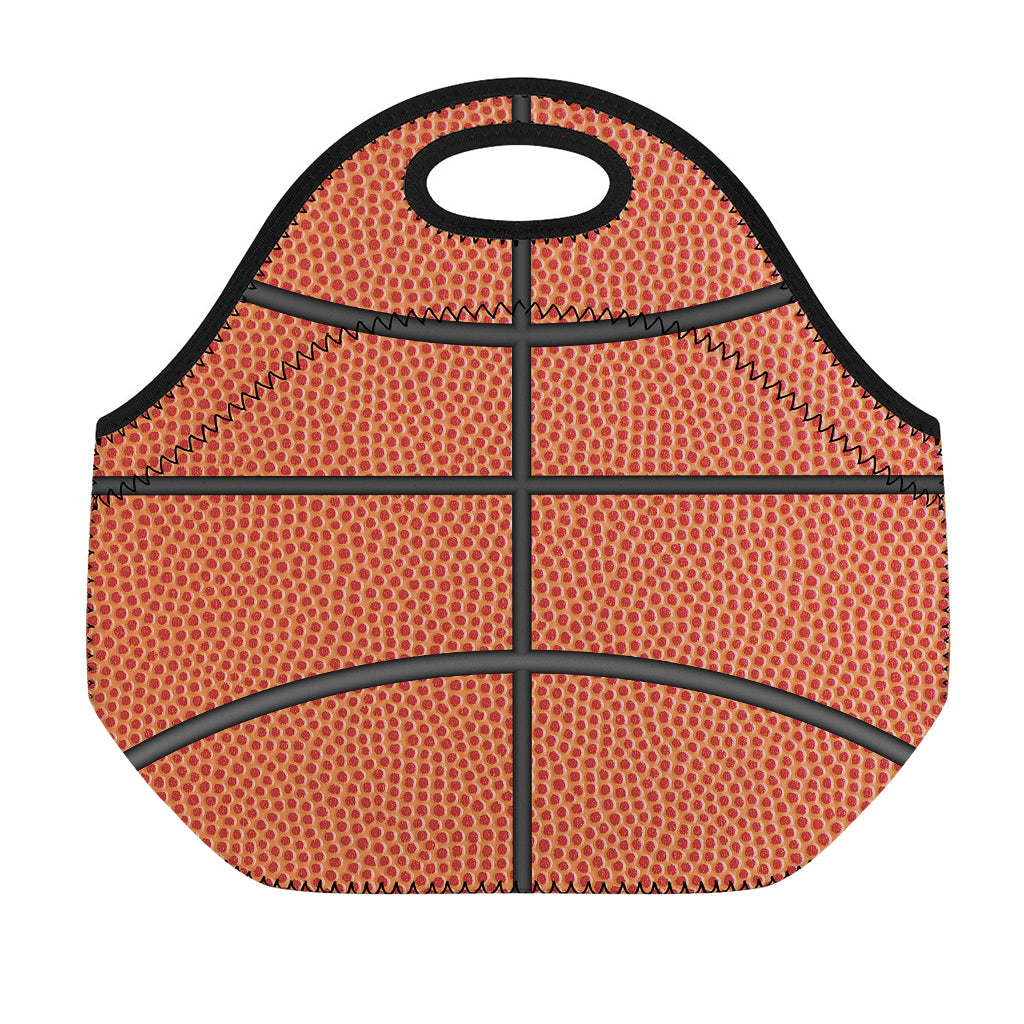 Basketball Ball Print Neoprene Lunch Bag