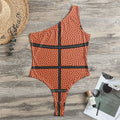 Basketball Ball Print One Shoulder Bodysuit