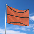 Basketball Ball Print Polyester Flag
