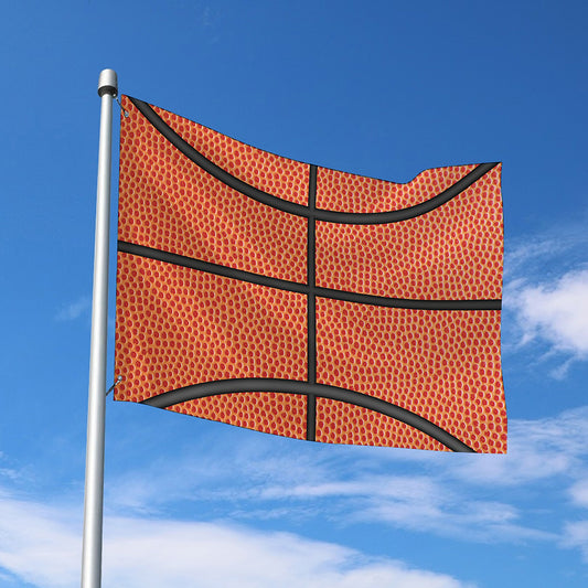 Basketball Ball Print Polyester Flag