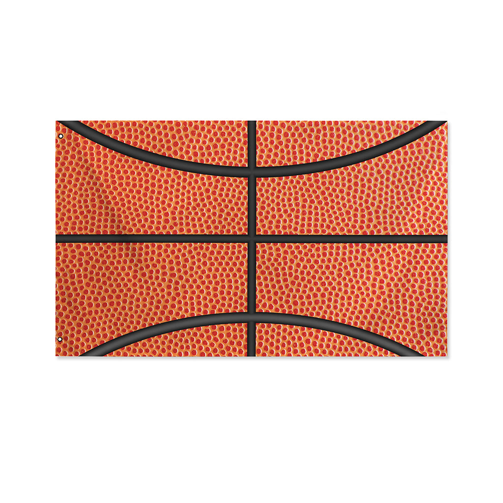 Basketball Ball Print Polyester Flag