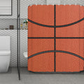 Basketball Ball Print Polyester Shower Curtain