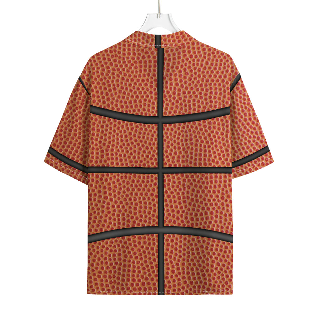 Basketball Ball Print Rayon Hawaiian Shirt