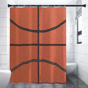 Basketball Ball Print Shower Curtain