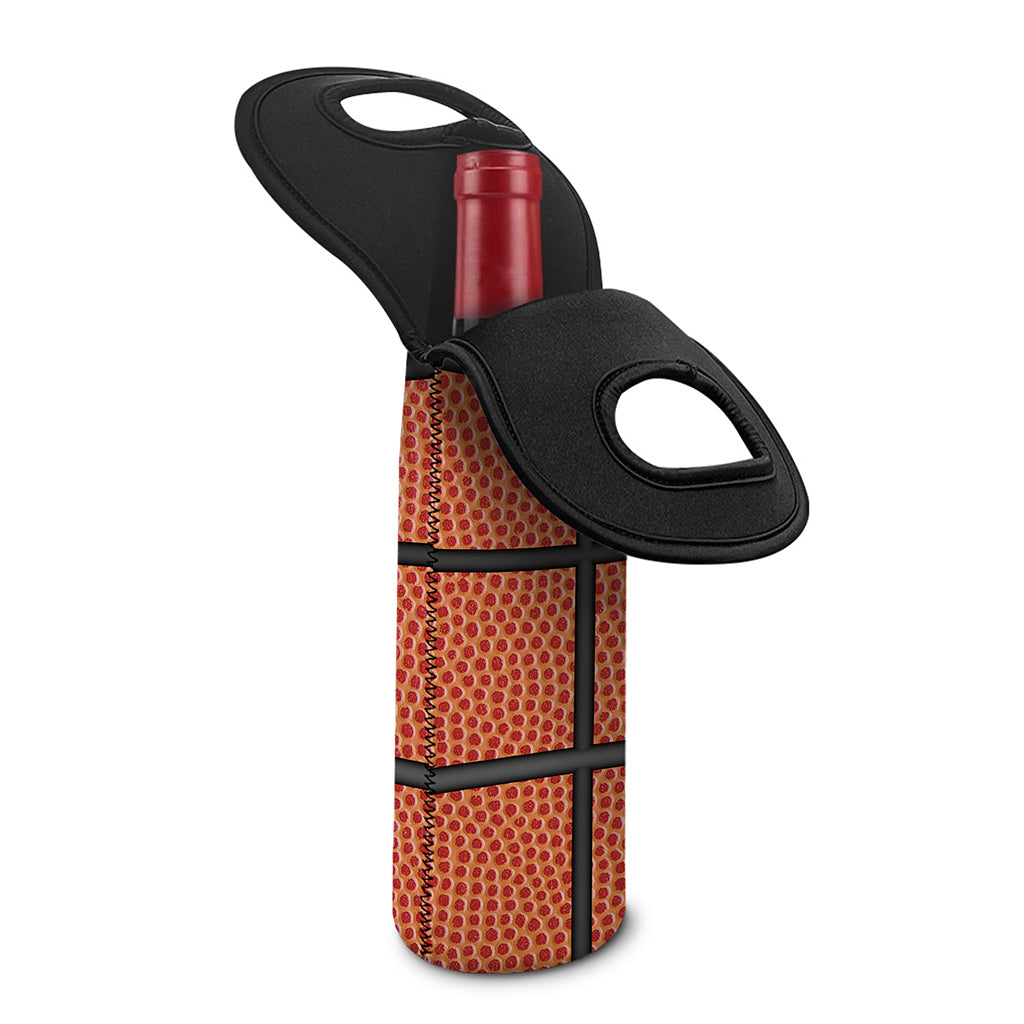 Basketball Ball Print Single Neoprene Wine Tote