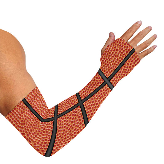 Basketball Ball Print Sun Protection Arm Sleeves