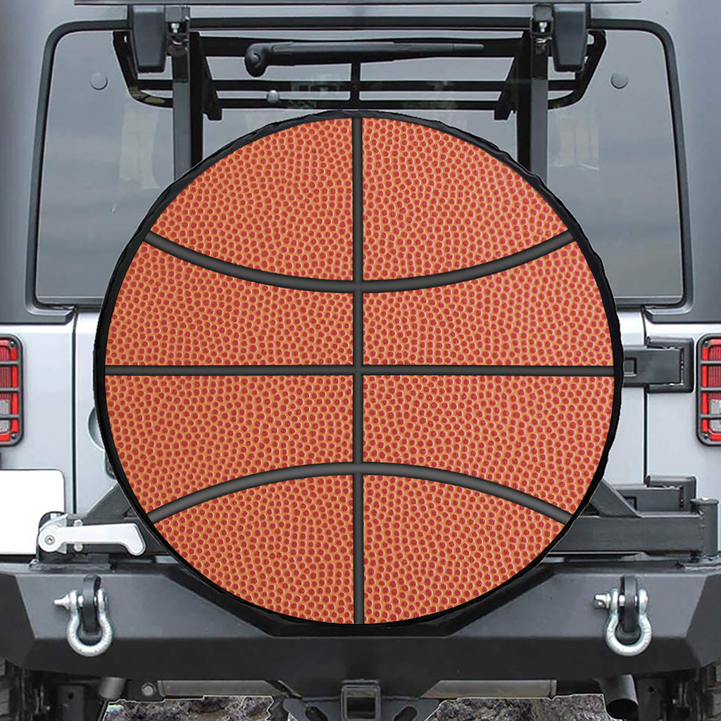 Basketball Ball Print Tire Cover