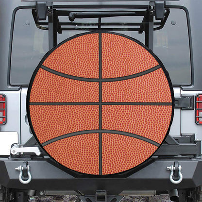 Basketball Ball Print Tire Cover