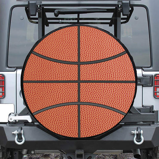 Basketball Ball Print Tire Cover