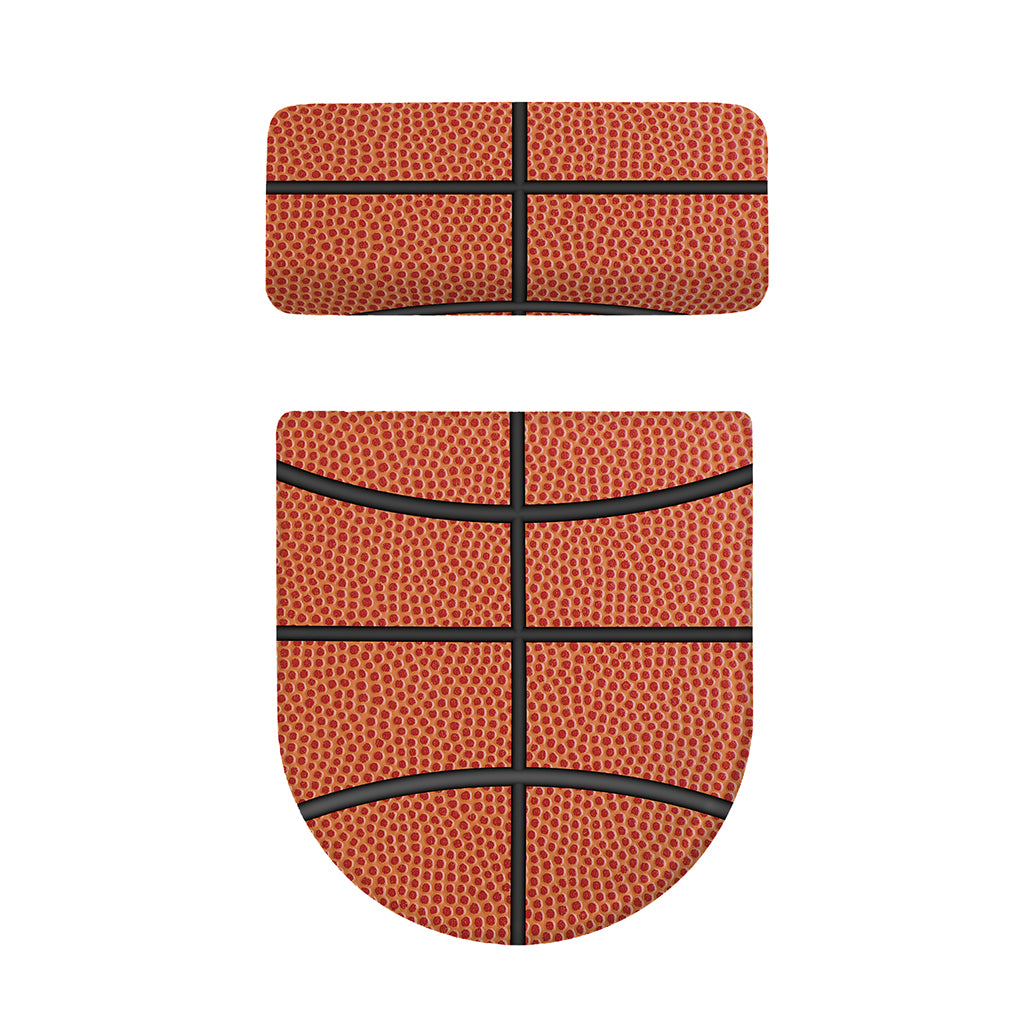 Basketball Ball Print Toilet Lid And Tank Cover Set