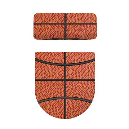 Basketball Ball Print Toilet Lid And Tank Cover Set