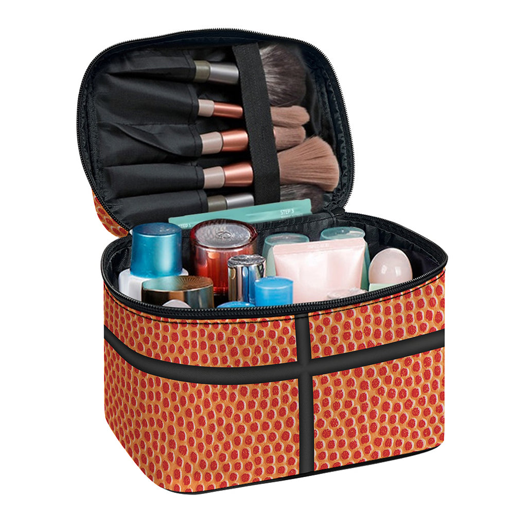 Basketball Ball Print Travel Makeup Bag
