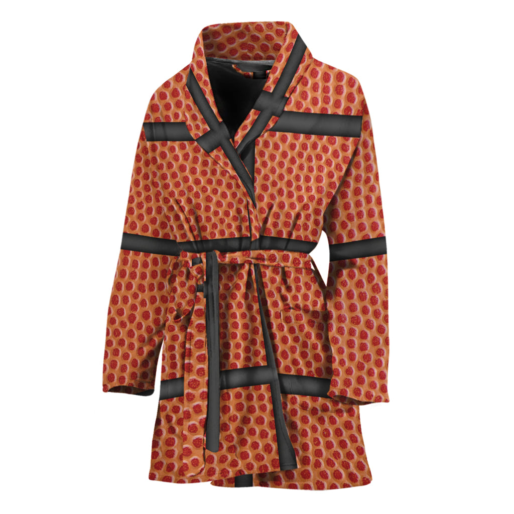 Basketball Ball Print Women's Bathrobe